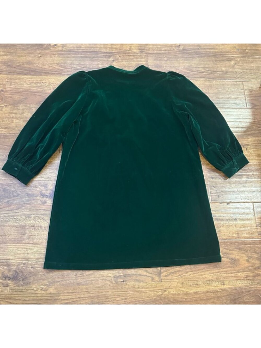 Tuckernuck Pomander Place Hunter Green Velvet Samantha Dress - Picture 7 of 11
